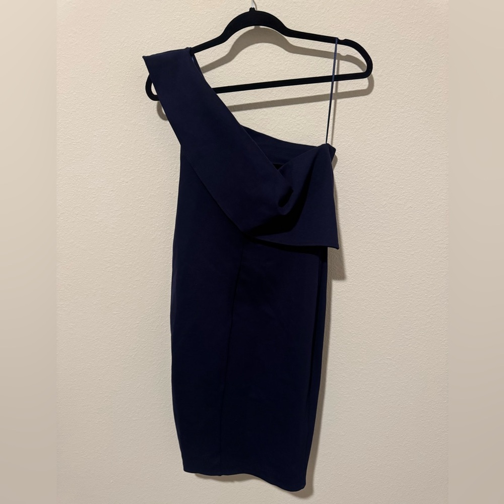 Gianni Bini One Shoulder Navy Dress